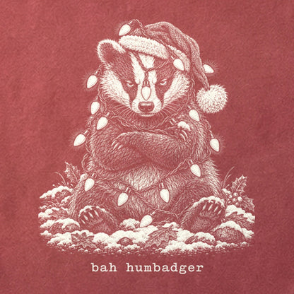 Bah Humbug Badger Cotton T-Shirt