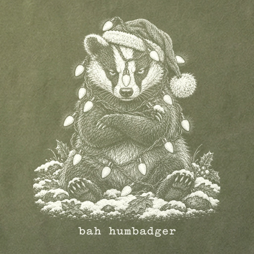 Bah Humbug Badger Cotton T-Shirt
