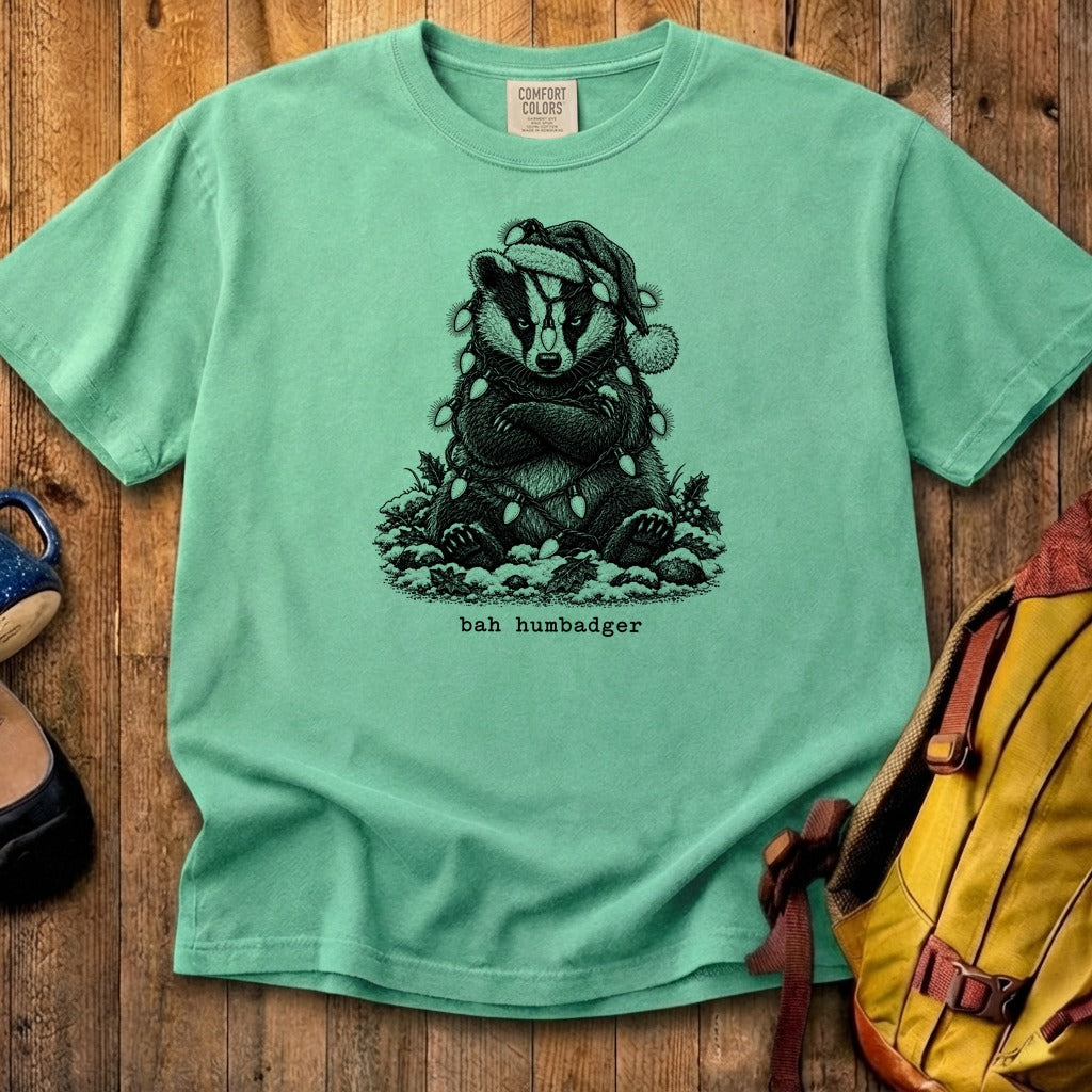 Bah Humbug Badger Cotton T-Shirt