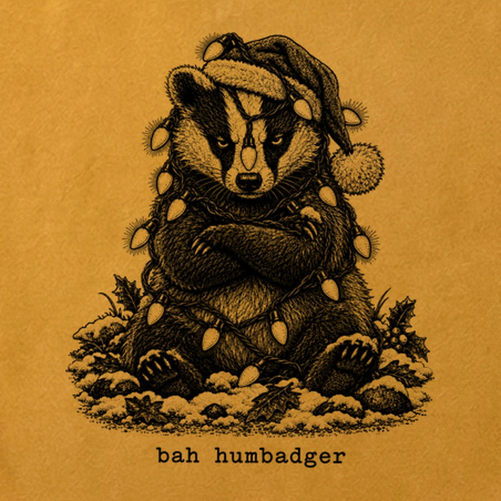 Bah Humbug Badger Cotton T-Shirt