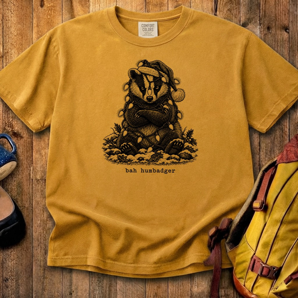 Bah Humbug Badger Cotton T-Shirt