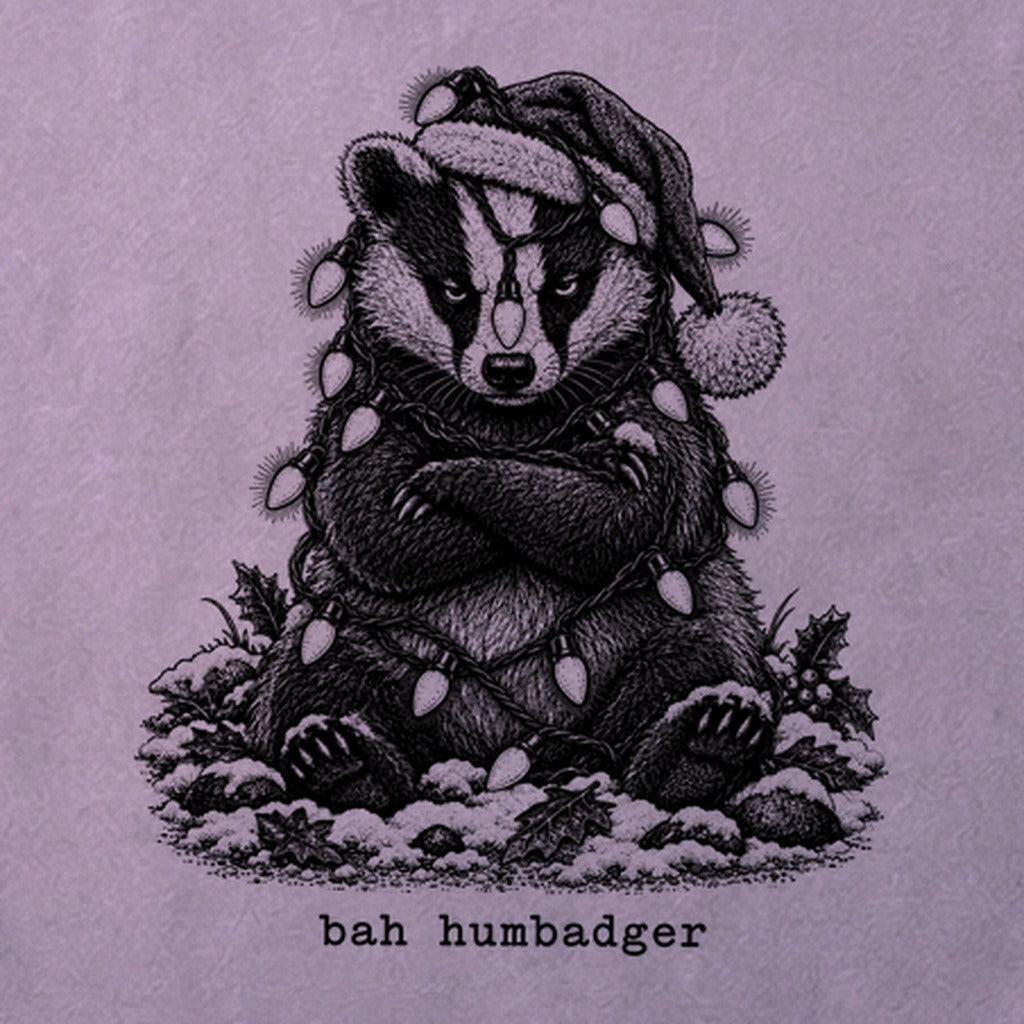 Bah Humbug Badger Cotton T-Shirt