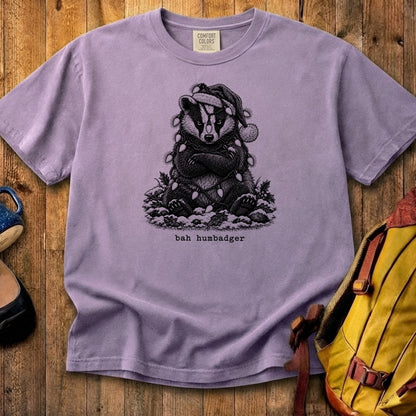 Bah Humbug Badger Cotton T-Shirt