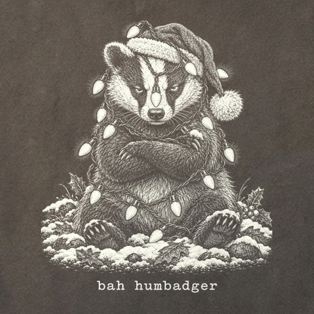 Bah Humbug Badger Cotton T-Shirt