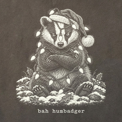 Bah Humbug Badger Cotton T-Shirt