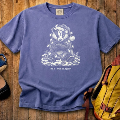 Bah Humbug Badger Cotton T-Shirt