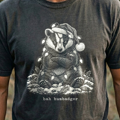 Bah Humbug Badger Cotton T-Shirt