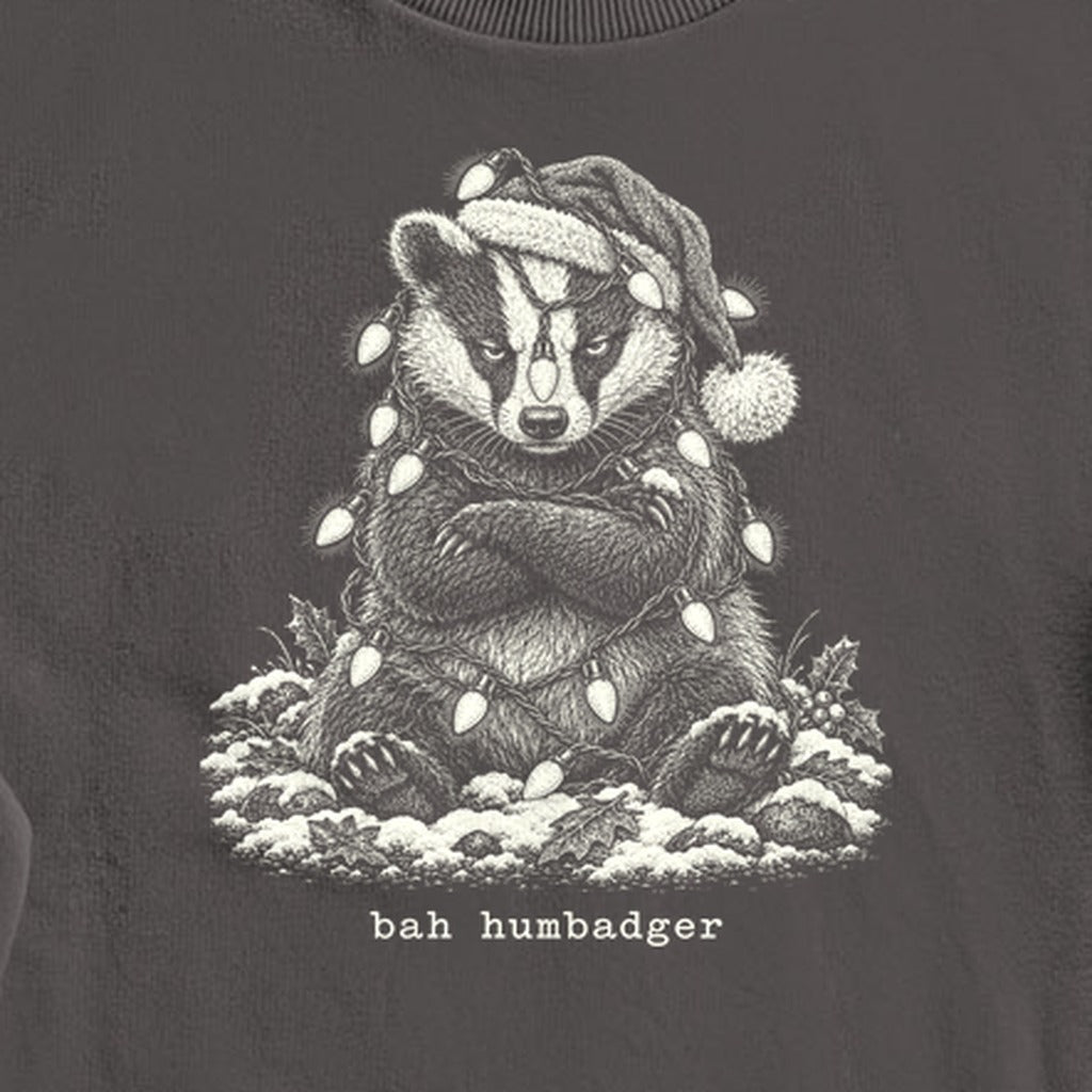 Bah Humbug Badger Crewneck Sweatshirt