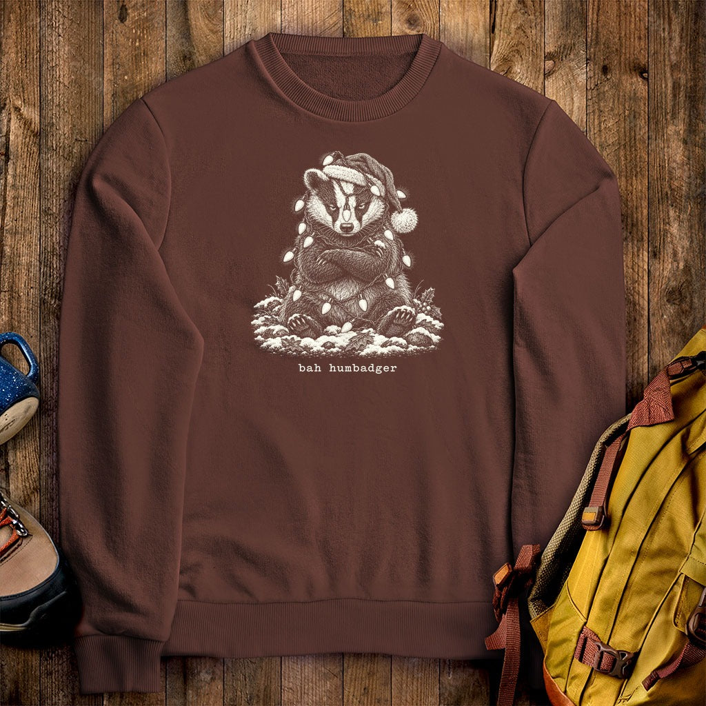 Bah Humbug Badger Crewneck Sweatshirt