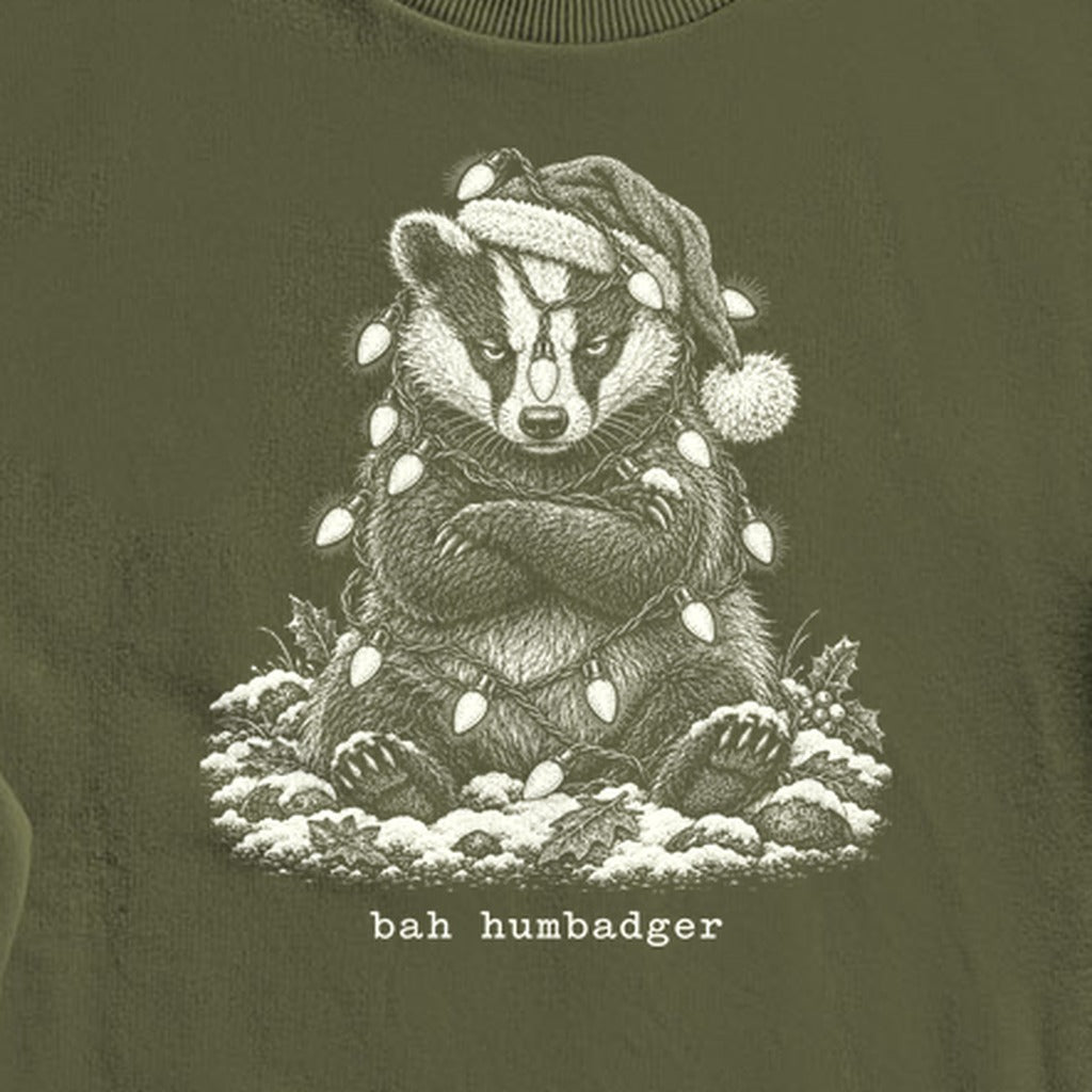 Bah Humbug Badger Crewneck Sweatshirt