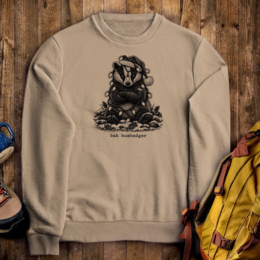 Bah Humbug Badger Crewneck Sweatshirt