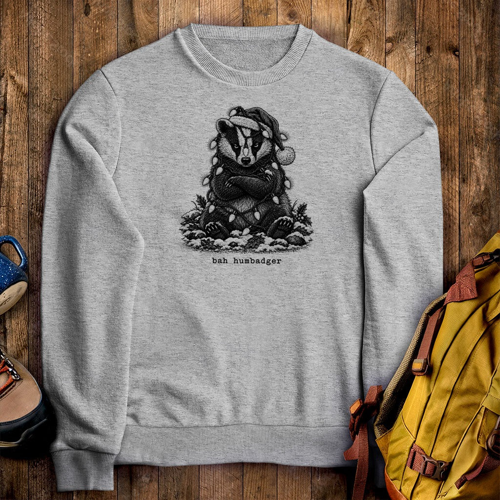 Bah Humbug Badger Crewneck Sweatshirt