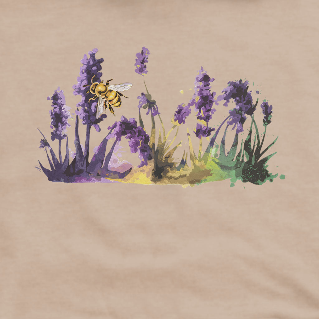 Watercolor Bee in a Meadow Hoodie