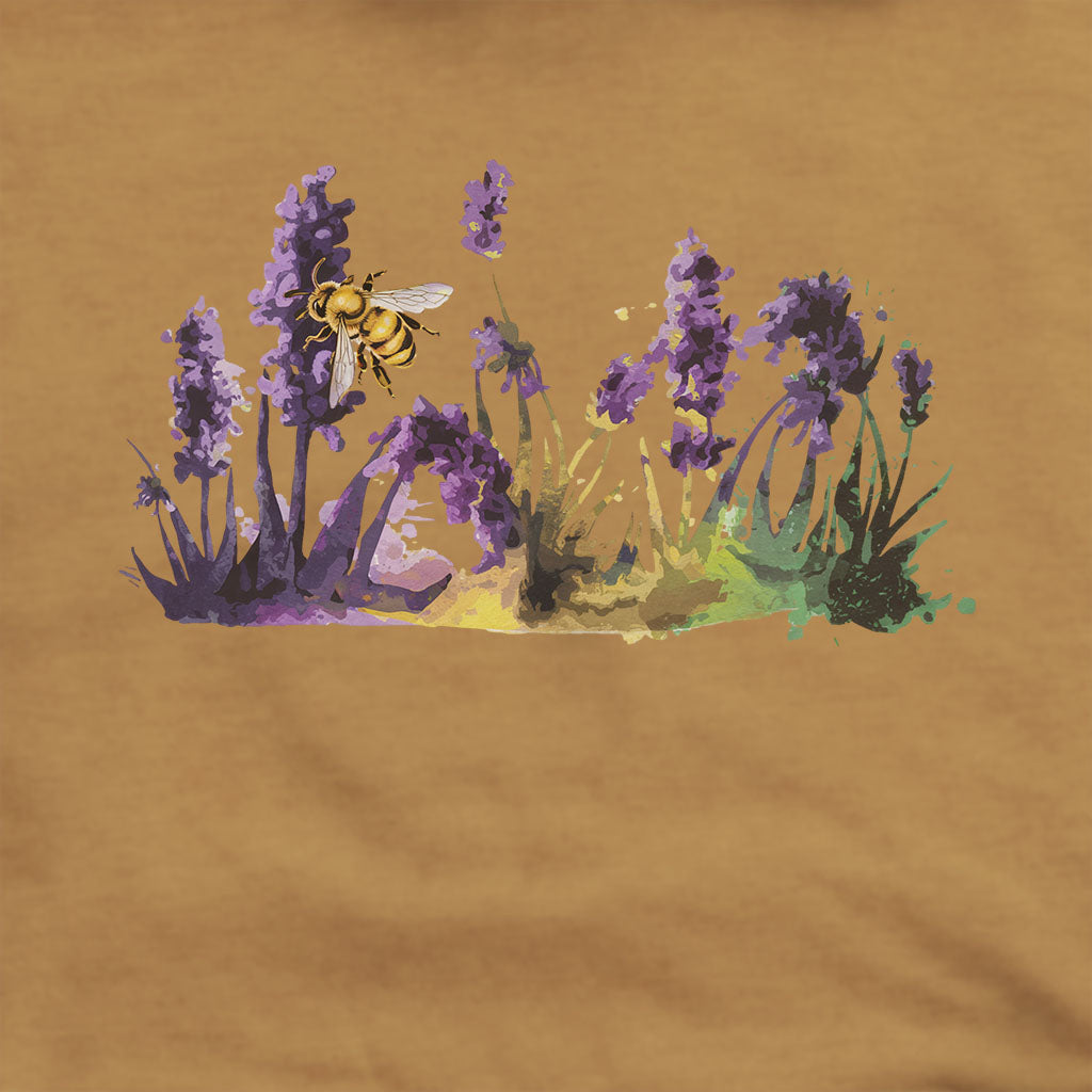 Watercolor Bee in a Meadow Hoodie