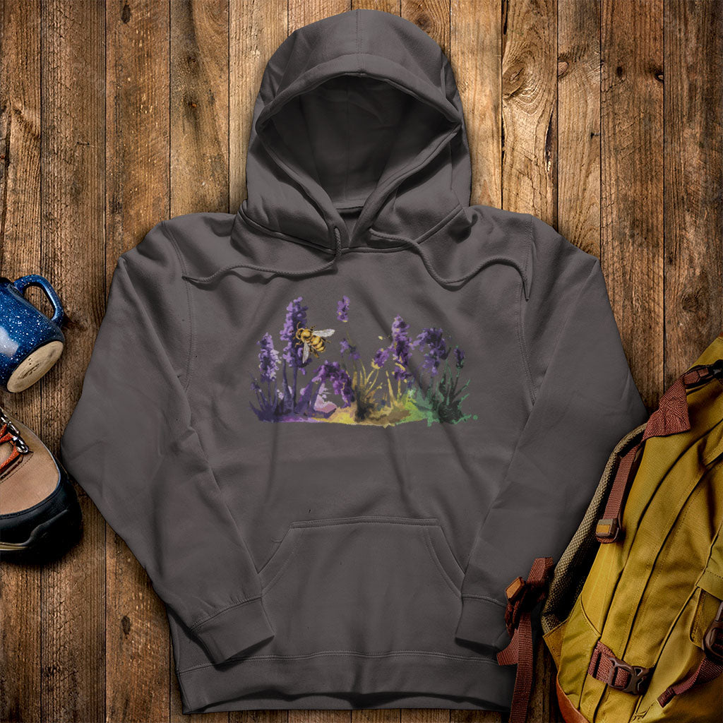 Watercolor Bee in a Meadow Hoodie