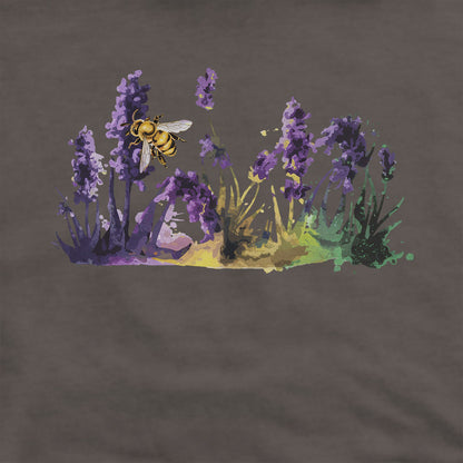 Watercolor Bee in a Meadow Hoodie