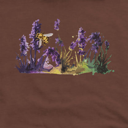 Watercolor Bee in a Meadow Hoodie