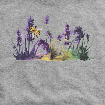 Watercolor Bee in a Meadow Hoodie
