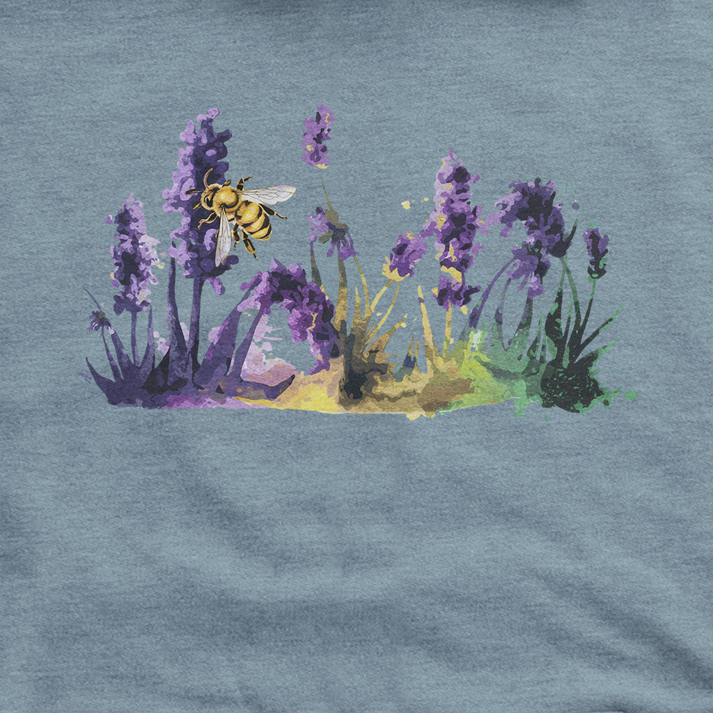 Watercolor Bee in a Meadow Hoodie