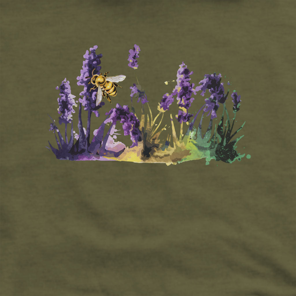 Watercolor Bee in a Meadow Crewneck Sweatshirt