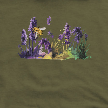 Watercolor Bee in a Meadow Crewneck Sweatshirt