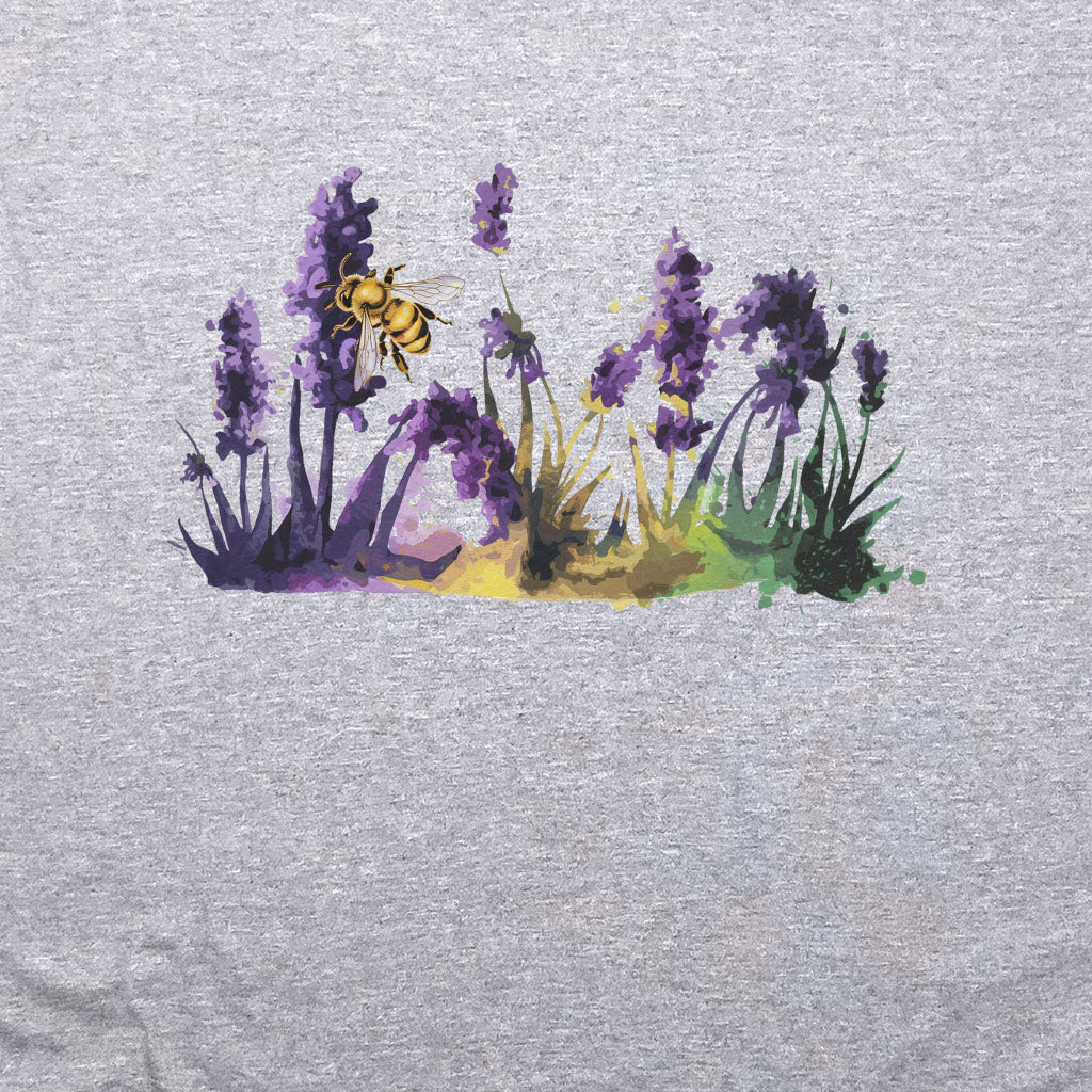 Watercolor Bee in a Meadow Crewneck Sweatshirt