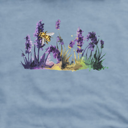 Watercolor Bee in a Meadow Crewneck Sweatshirt