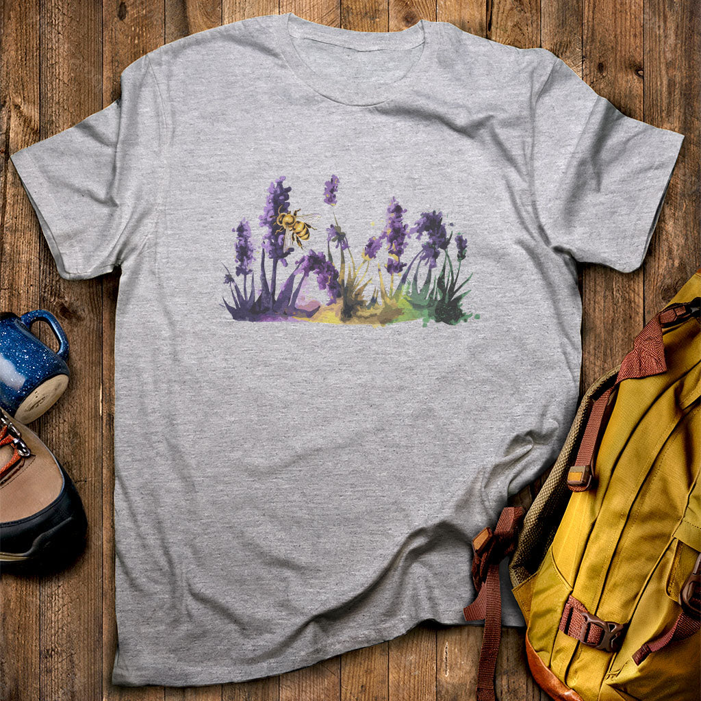 Watercolor Bee in a Meadow T-Shirt