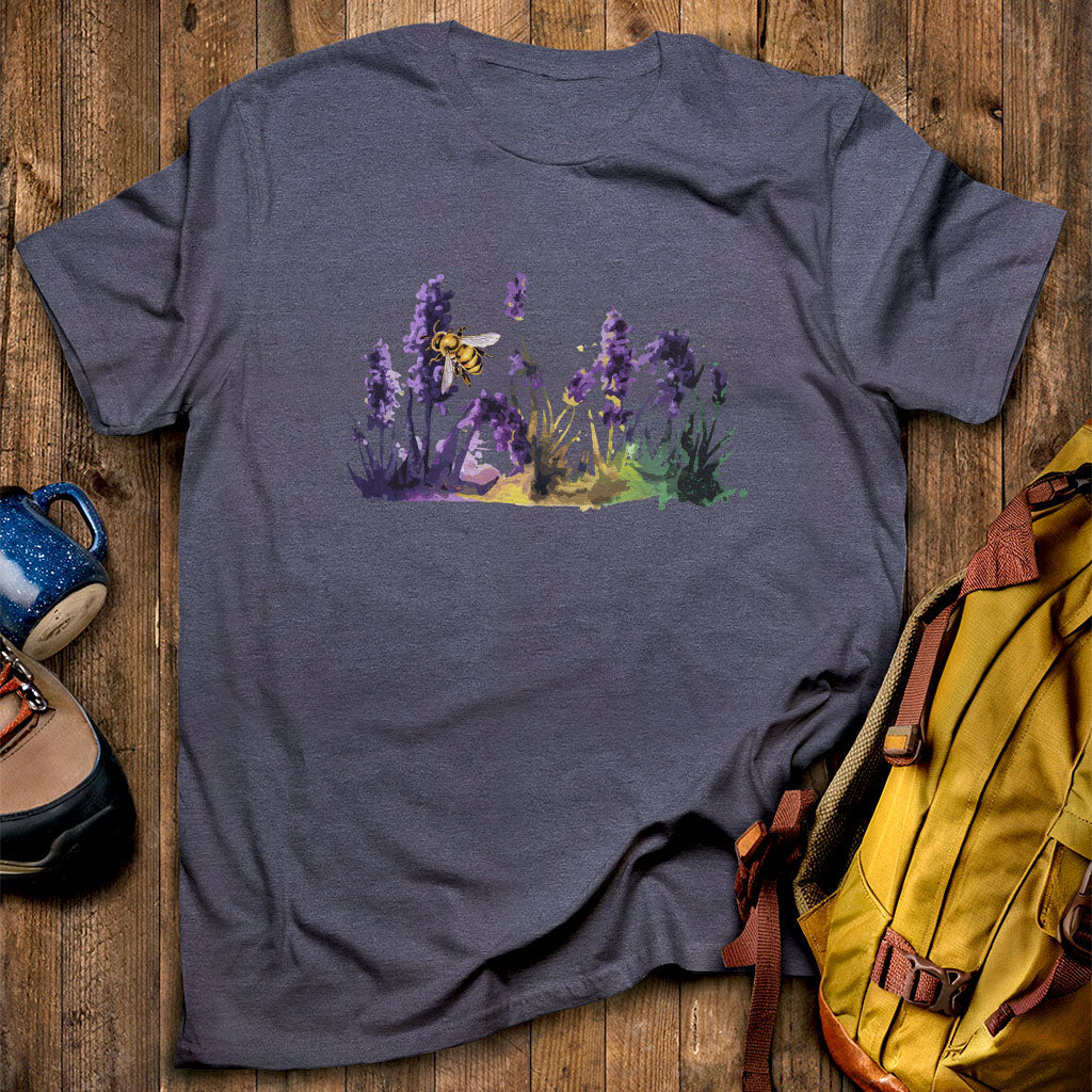 Watercolor Bee in a Meadow T-Shirt