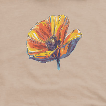 Painted Big Poppy Hoodie