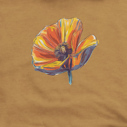 Painted Big Poppy Hoodie