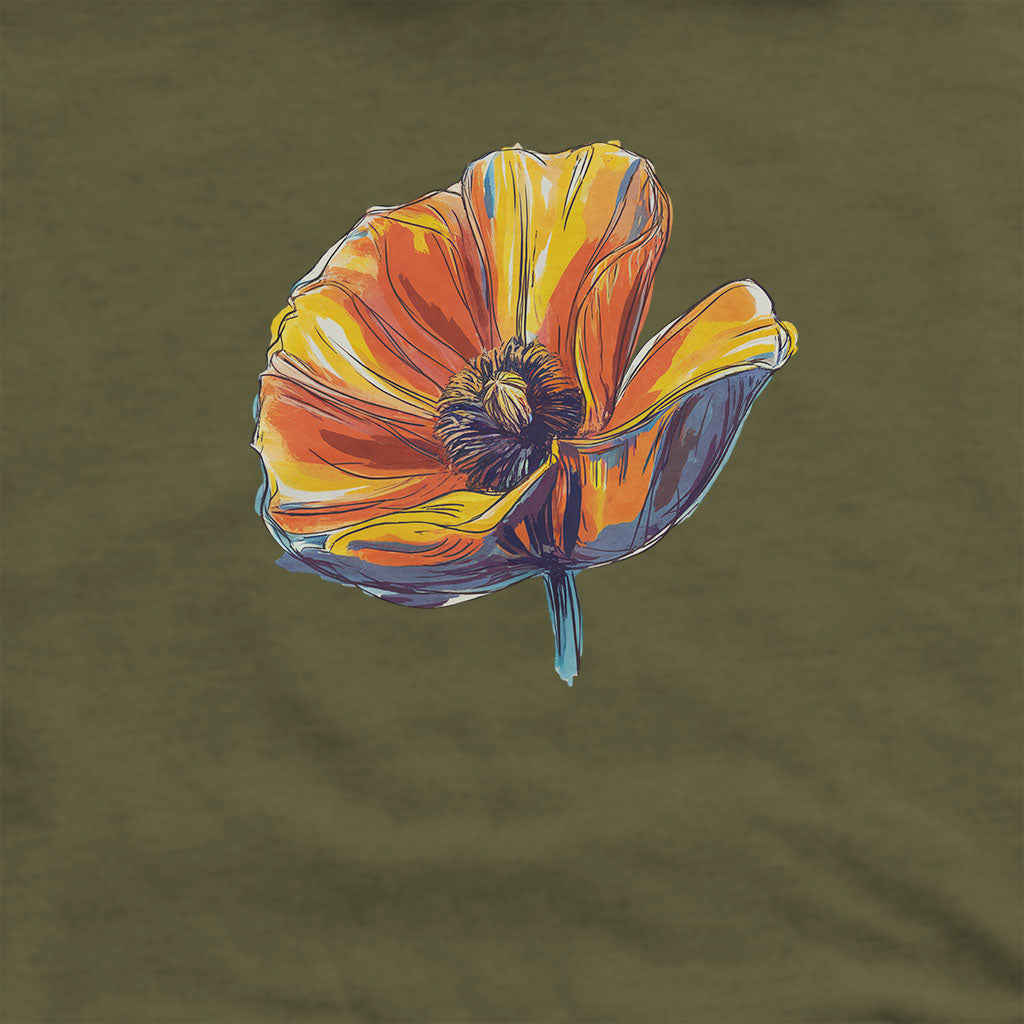 Painted Big Poppy Hoodie