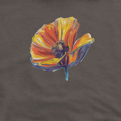 Painted Big Poppy Hoodie