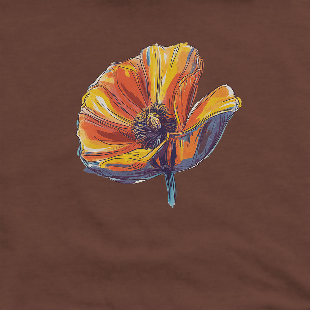 Painted Big Poppy Hoodie