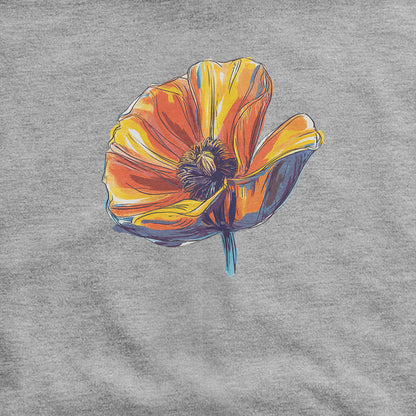 Painted Big Poppy Hoodie