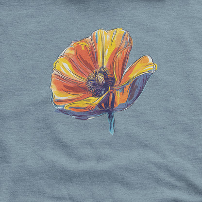 Painted Big Poppy Hoodie