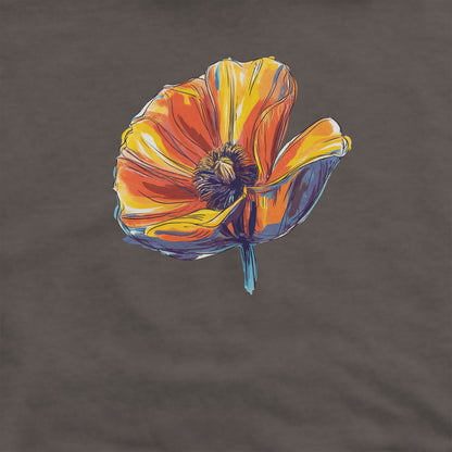 Painted Big Poppy Crewneck Sweatshirt