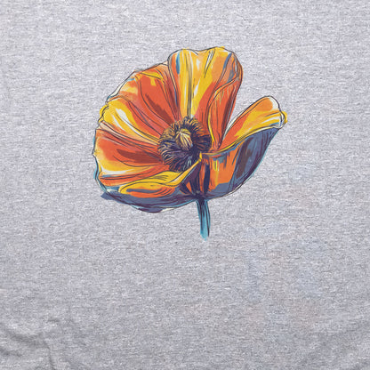 Painted Big Poppy Crewneck Sweatshirt