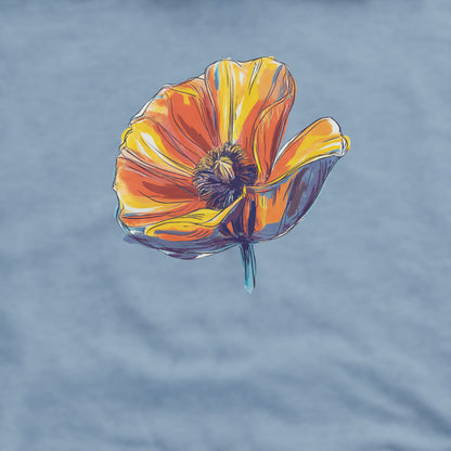 Painted Big Poppy Crewneck Sweatshirt