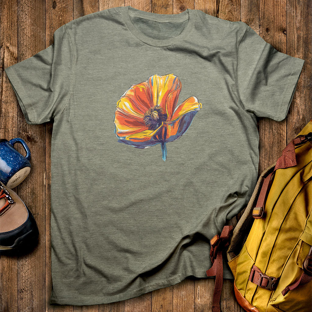 Painted Big Poppy T-Shirt