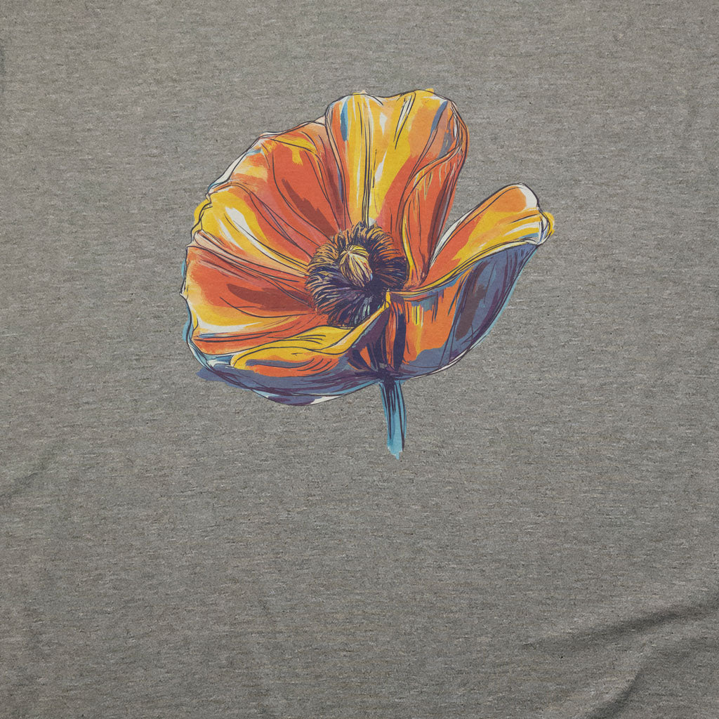 Painted Big Poppy T-Shirt