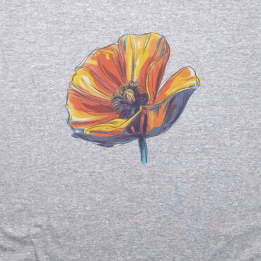 Painted Big Poppy T-Shirt
