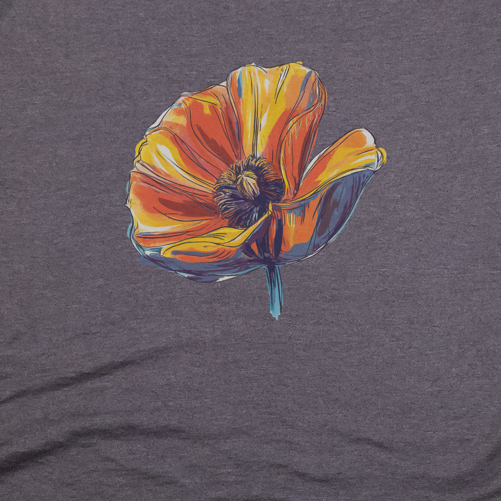 Painted Big Poppy T-Shirt