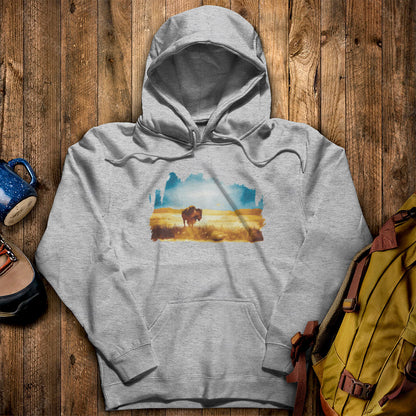 Watercolor Bison Prairie Hoodie