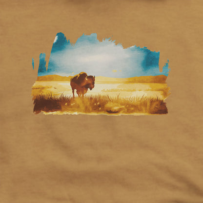Watercolor Bison Prairie Hoodie