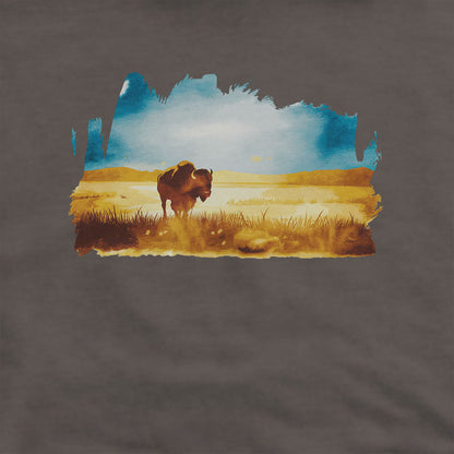 Watercolor Bison Prairie Hoodie