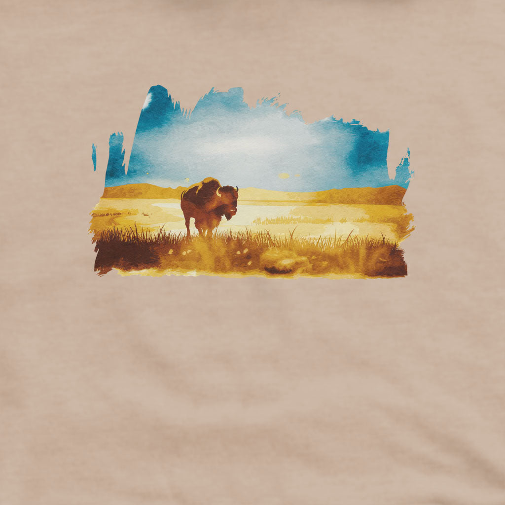 Watercolor Bison Prairie Crewneck Sweatshirt