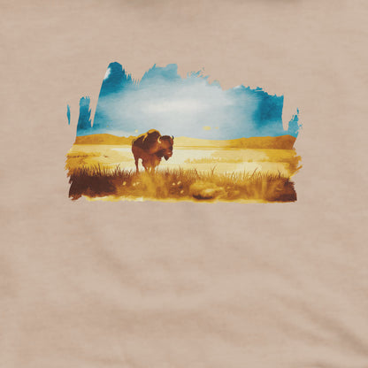 Watercolor Bison Prairie Crewneck Sweatshirt
