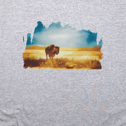 Watercolor Bison Prairie Crewneck Sweatshirt