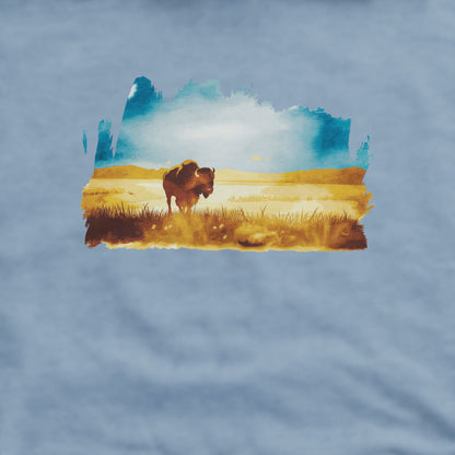 Watercolor Bison Prairie Crewneck Sweatshirt